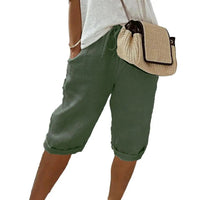 Women's Knee-Length Drawstring Casual Shorts