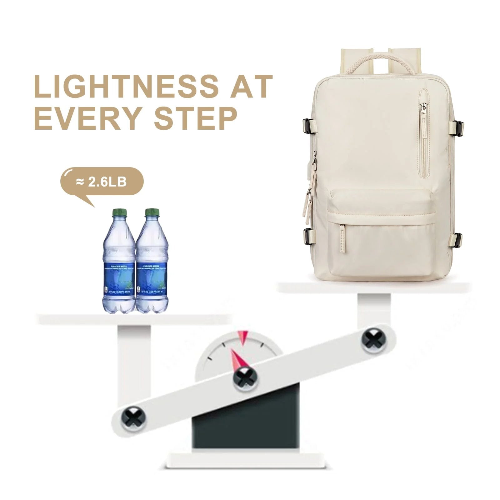 Wearclo | Women's Large Travel Backpack Water-Resistant Hiking Backpack