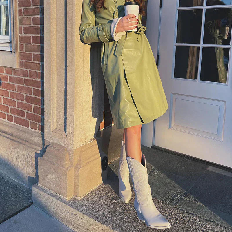 Wearclo | Women's Metallic Cowboy Boots