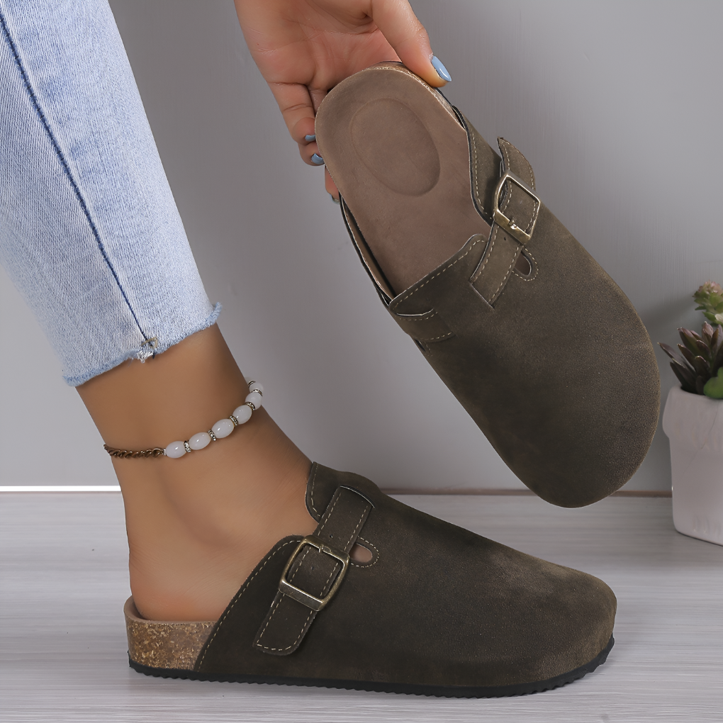 Wearclo | Women's Orthopedic Slippers with Buckle