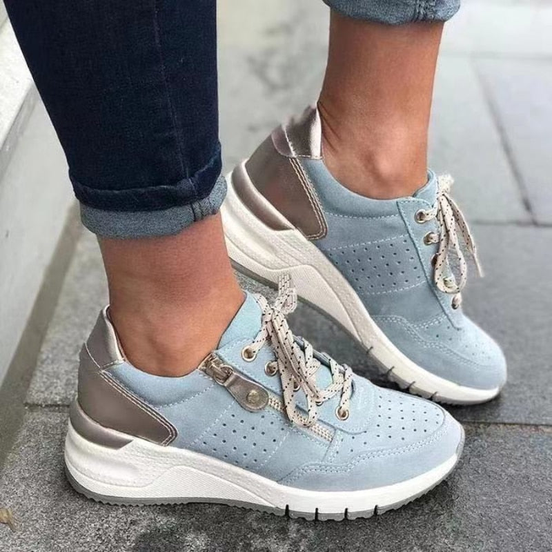 Wearclo | Women's Orthopedic Walking Sneakers with Zipper