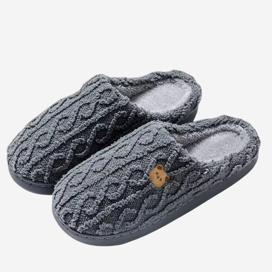 Wearclo | Women's Plush Teddy Bear Slippers