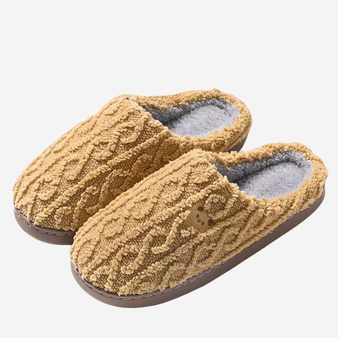 Wearclo | Women's Plush Teddy Bear Slippers