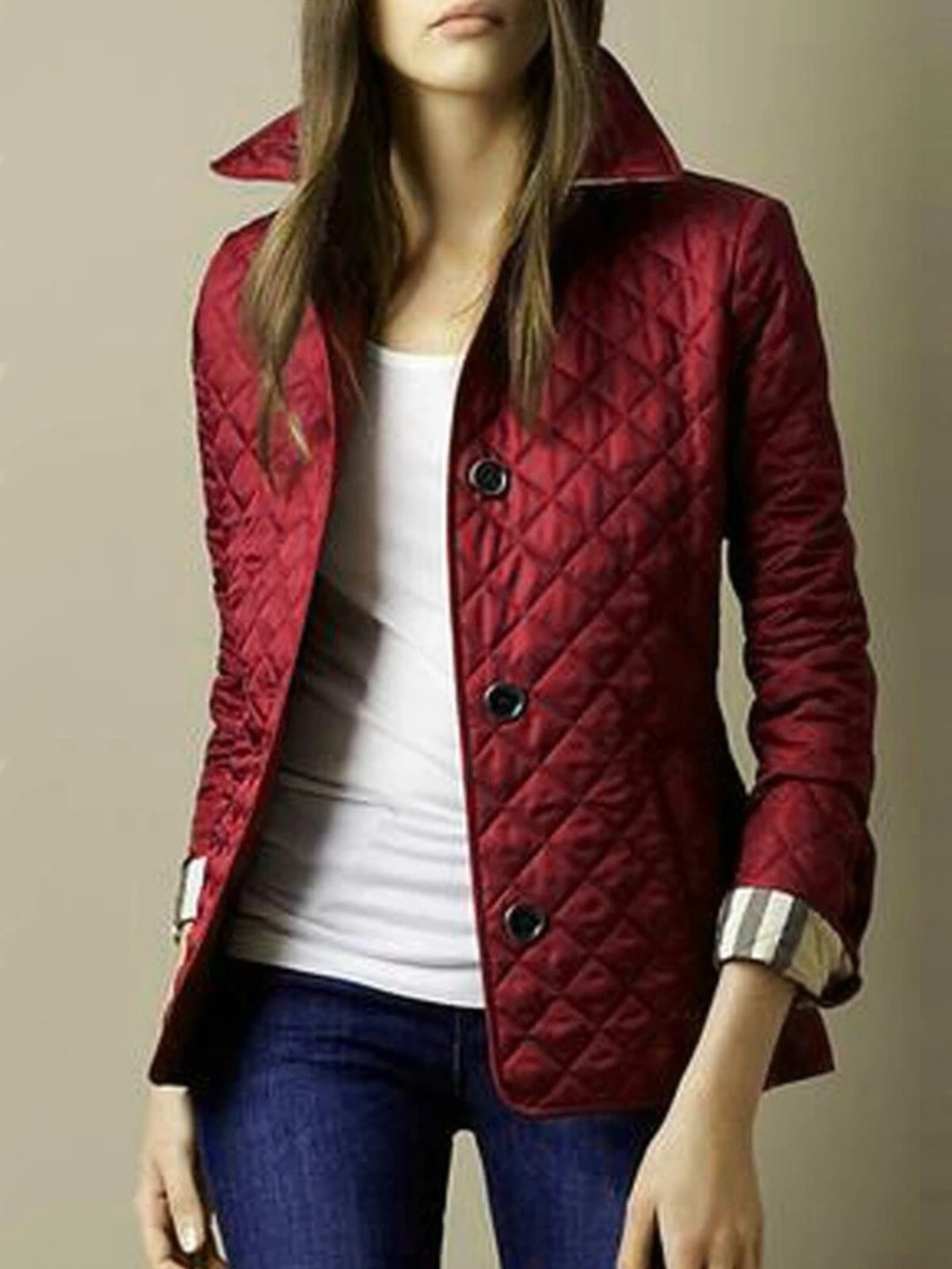 Wearclo | Women's Quilted Jacket with Collar