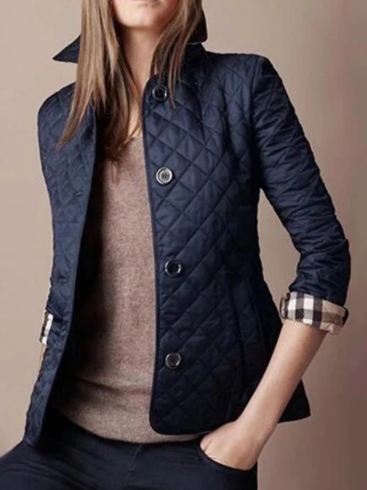 Wearclo | Women's Quilted Jacket with Collar