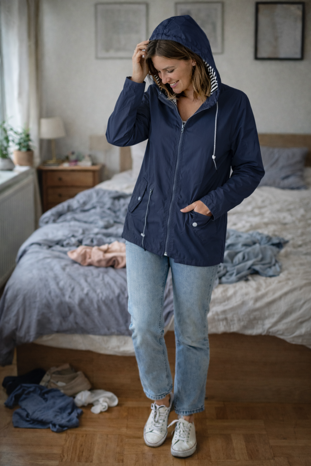Wearclo Women's Rain Jacket Lightweight with Hood