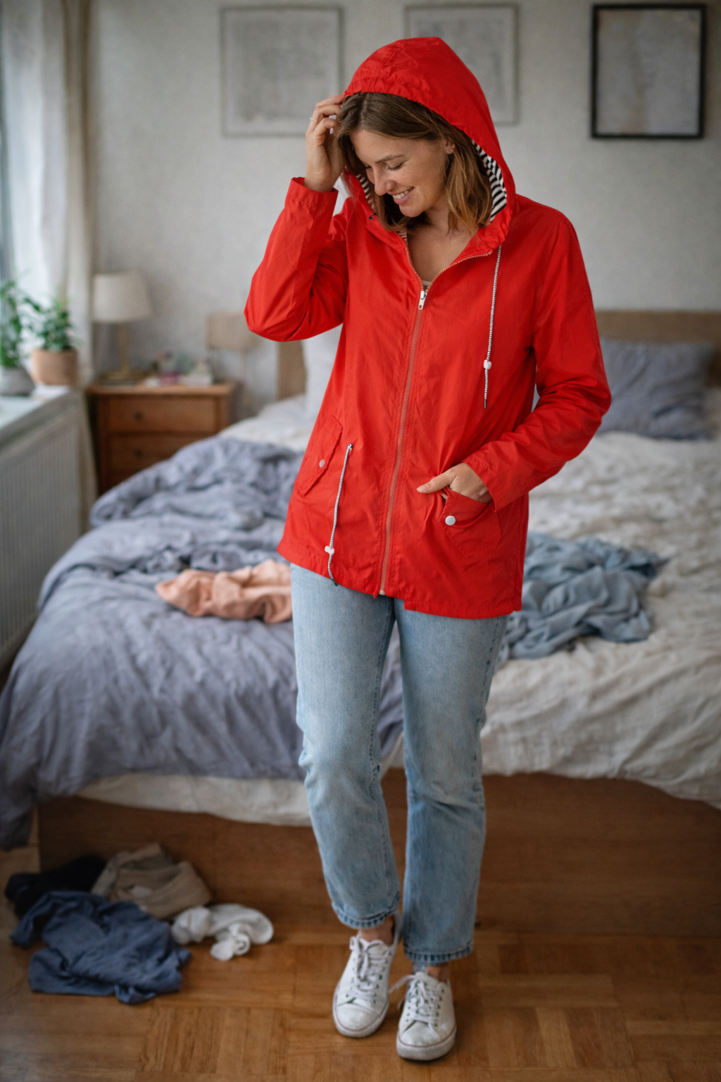 Wearclo Women's Rain Jacket Lightweight with Hood