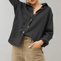 Wearclo | Breezy Linen-Cotton Blend Relaxed Fit Shirt