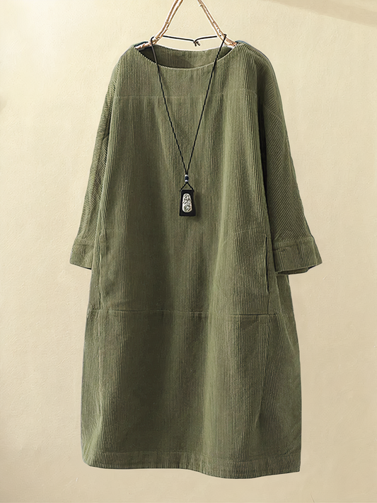 Wearclo | Women's Ribbed Midi Dress