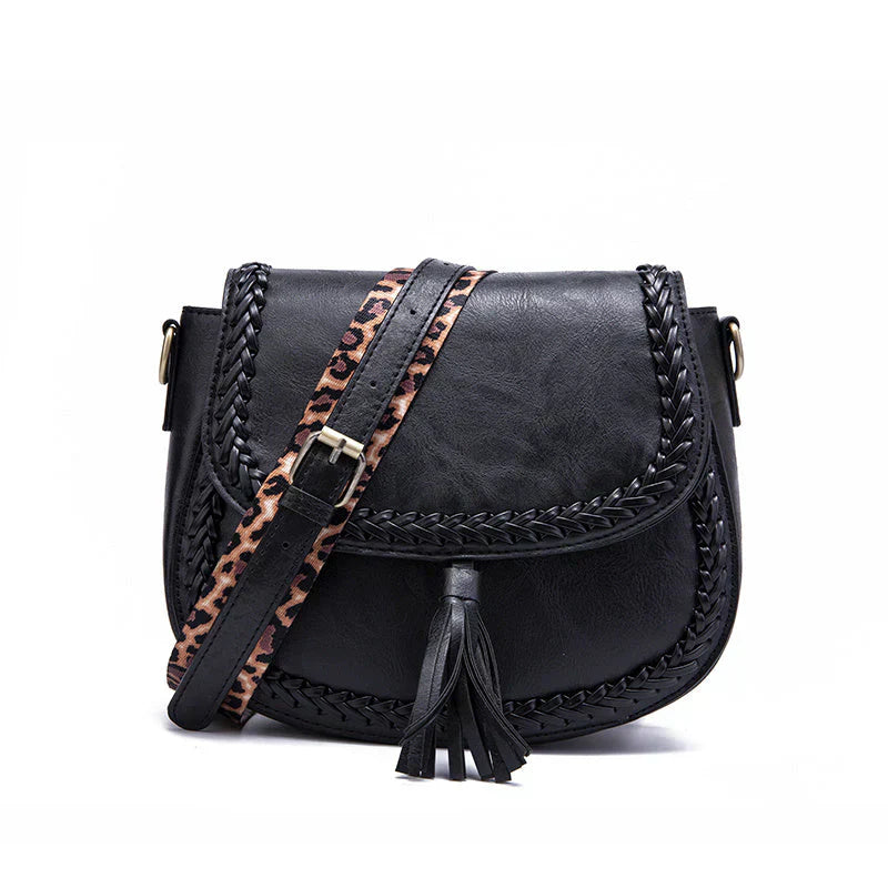 Wearclo | Women's Saddle Bag with Tassel Detail