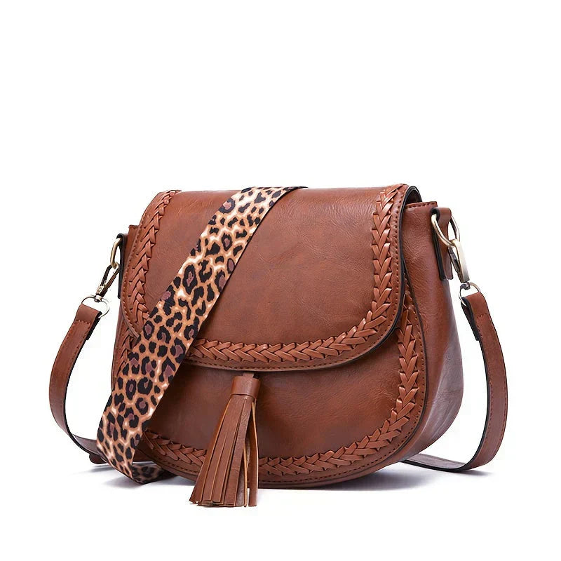 Wearclo | Women's Saddle Bag with Tassel Detail
