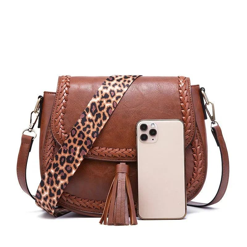 Wearclo | Women's Saddle Bag with Tassel Detail