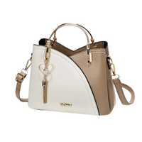 Wearclo | Women's Satchel Handbag with Patchwork Design