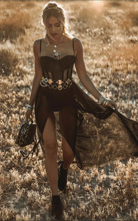 Wearclo | Flowy Sheer Festival Maxi Dress