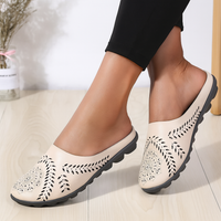 Wearclo | Comfortable Cutout Slip-On Sandals