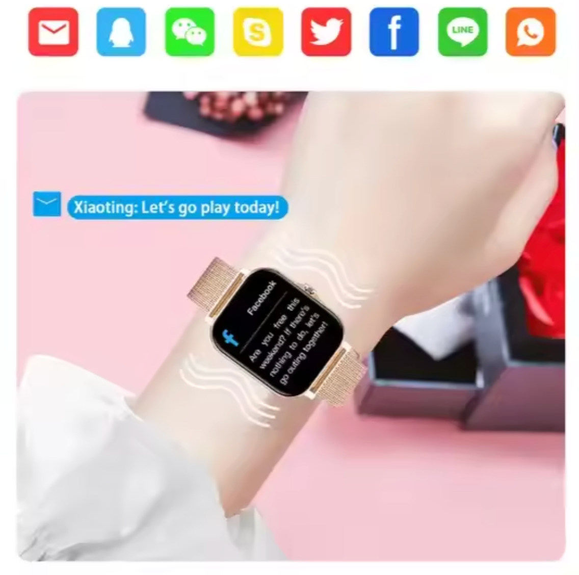 Wearclo | Women's Smartwatch with Full Touch Screen