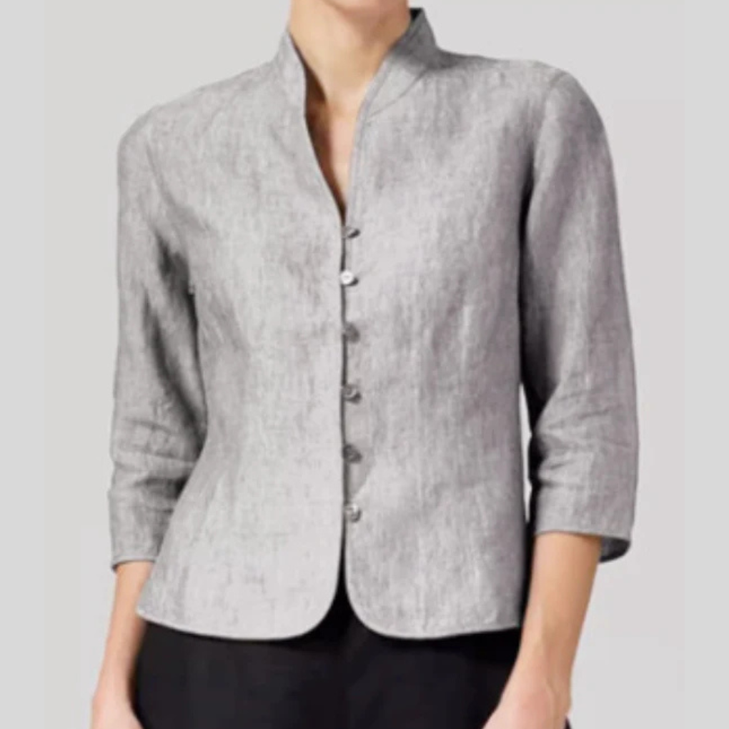 Wearclo | Women's Stand Collar Blouse with Button Front
