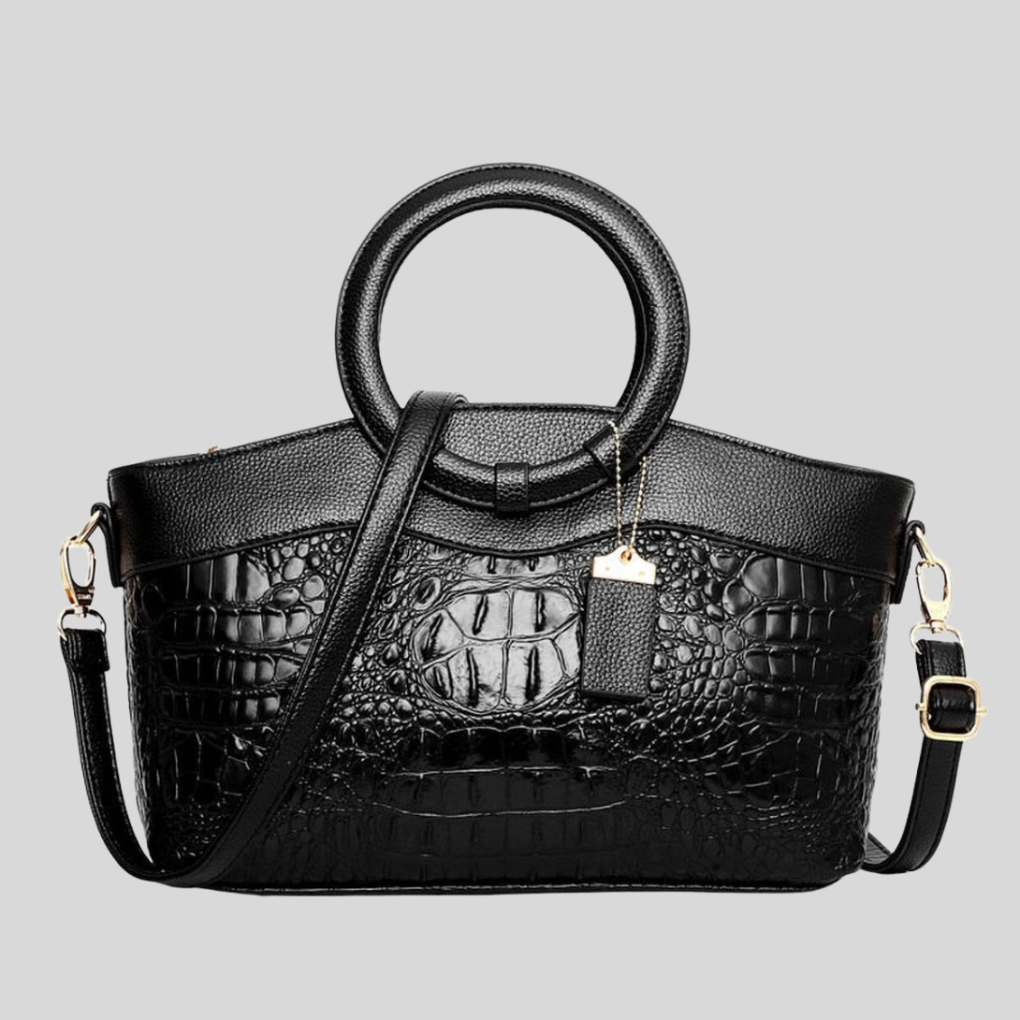Wearclo | Women's Structured Top-Handle Bag with Embossed Finish
