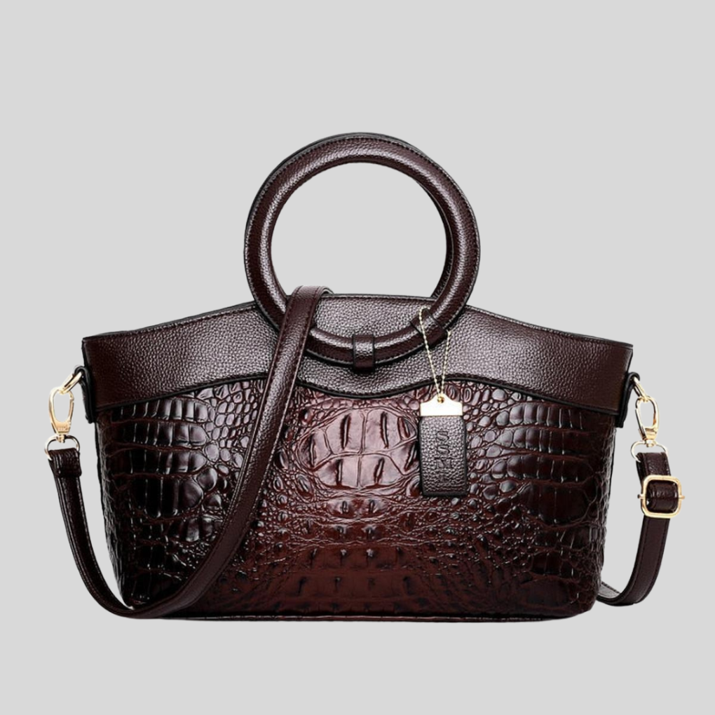 Wearclo | Women's Structured Top-Handle Bag with Embossed Finish