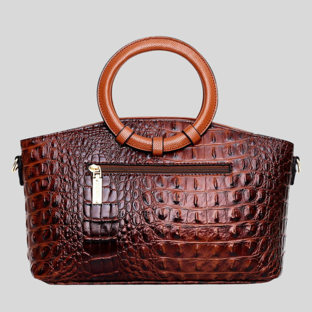 Wearclo | Women's Structured Top-Handle Bag with Embossed Finish