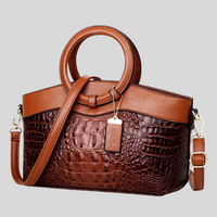 Wearclo | Women's Structured Top-Handle Bag with Embossed Finish