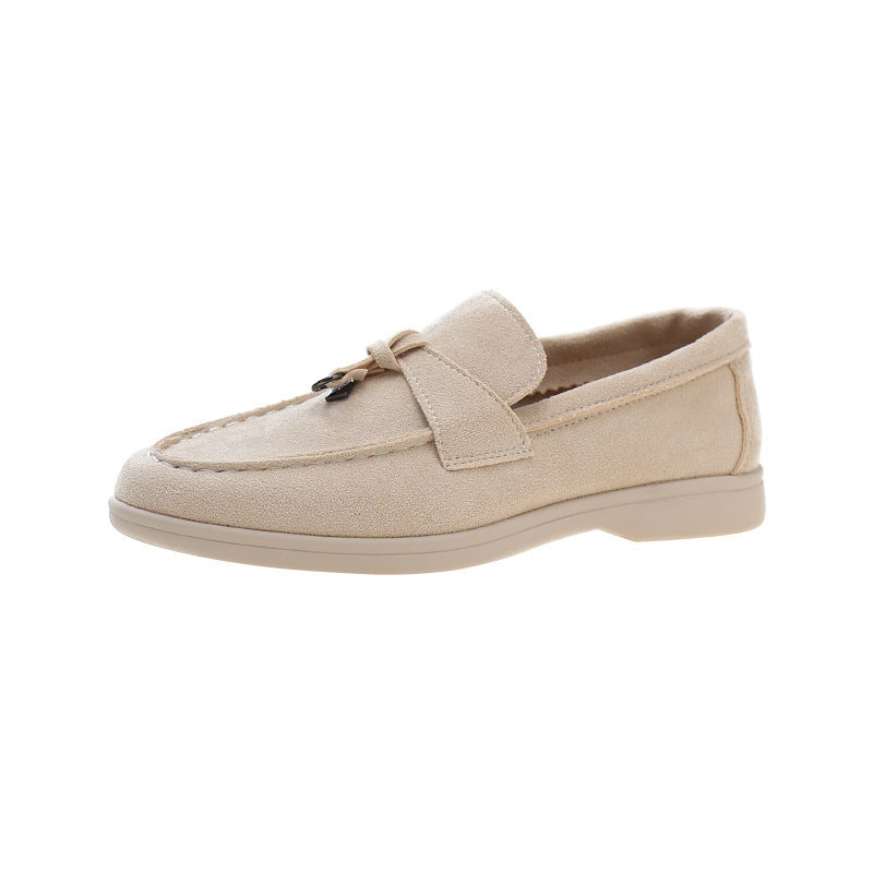 Wearclo | Women's Suede Loafers with Tassel Detail