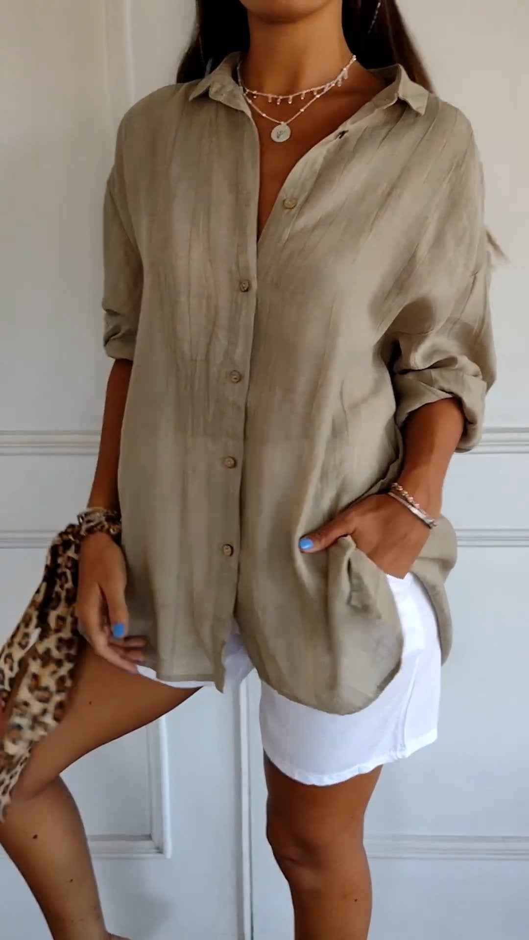 Wearclo | Women's Textured Button-Up Shirt