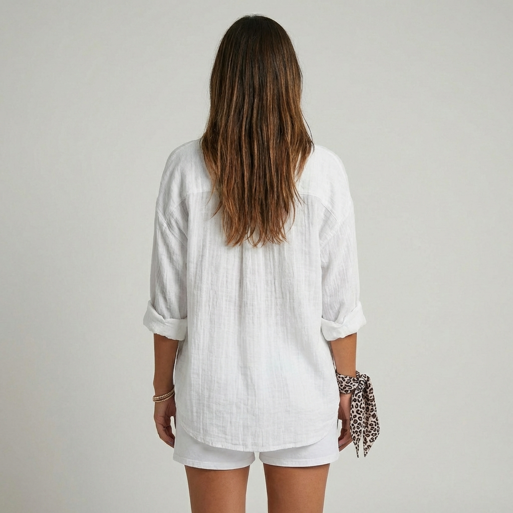 Wearclo | Women's Textured Button-Up Shirt