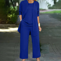 Polished Three-Piece Pantsuit Set