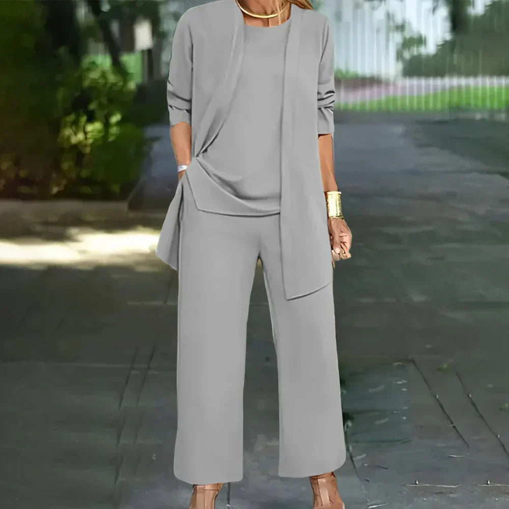 Wearclo | Women's Three-Piece Pantsuit Set with Tailored Fit