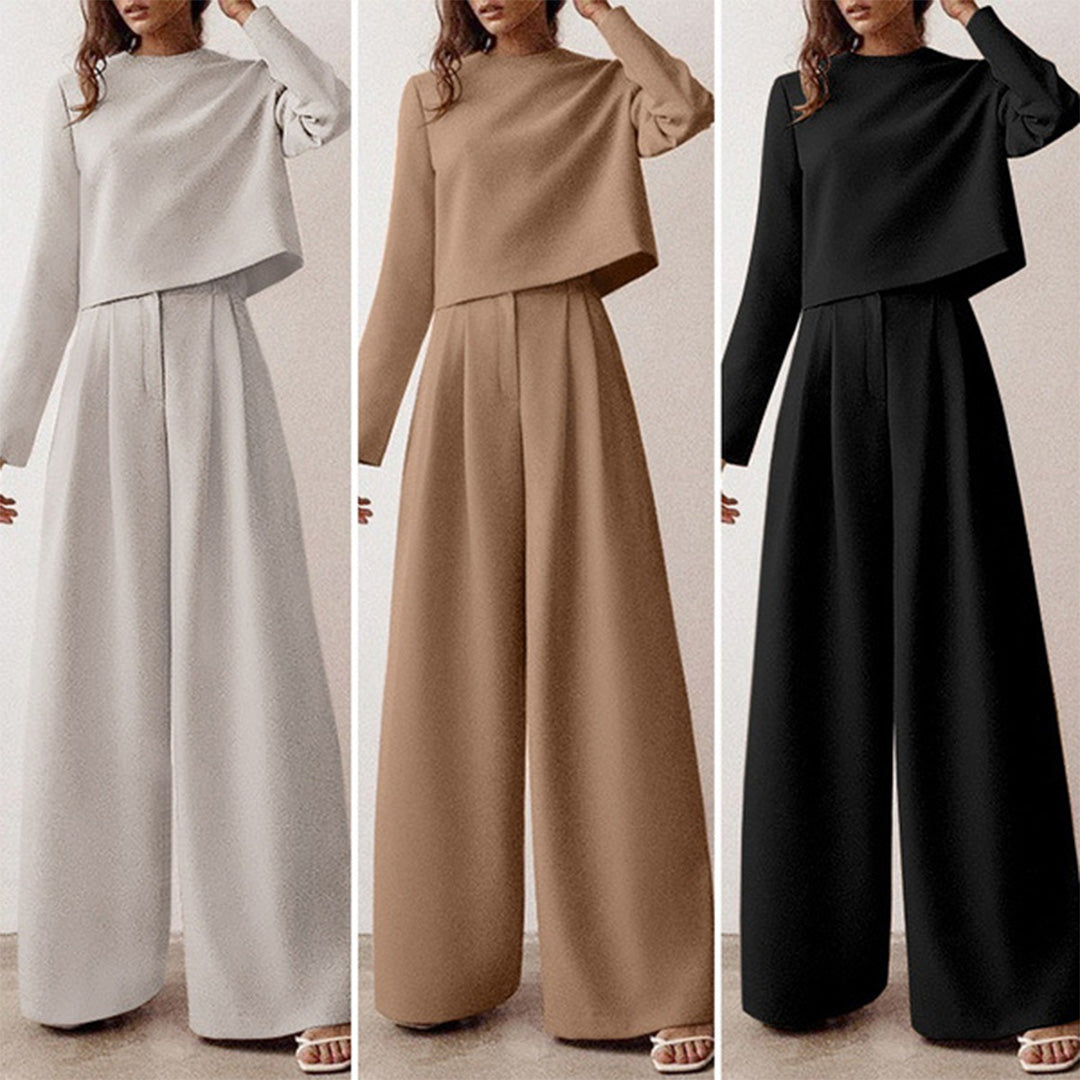 Wearclo | Women's Two-Piece Wide Leg Set