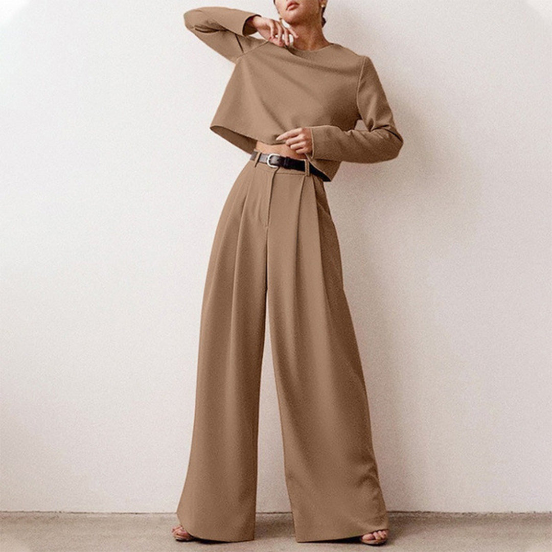Wearclo | Women's Two-Piece Wide Leg Set