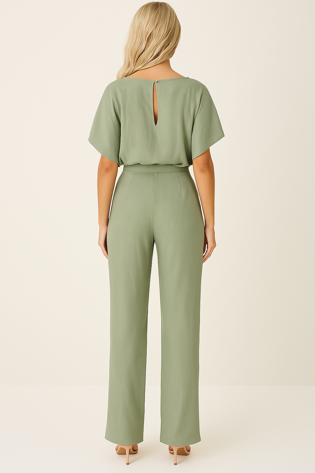 Wearclo | Women's Wide Leg Jumpsuit with Belt