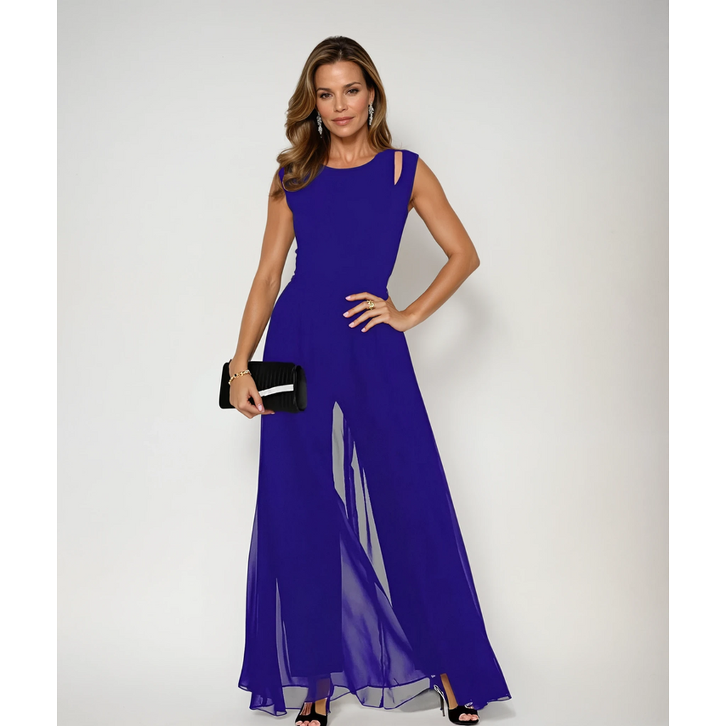 Wearclo | Women's Wide Leg Jumpsuit with Cutout Shoulders