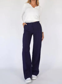 Wearclo | Women's Elegant Wide Leg Trousers