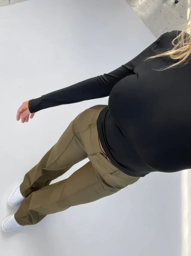 Wearclo | Women's Wide Leg Trousers with Stitch Detail