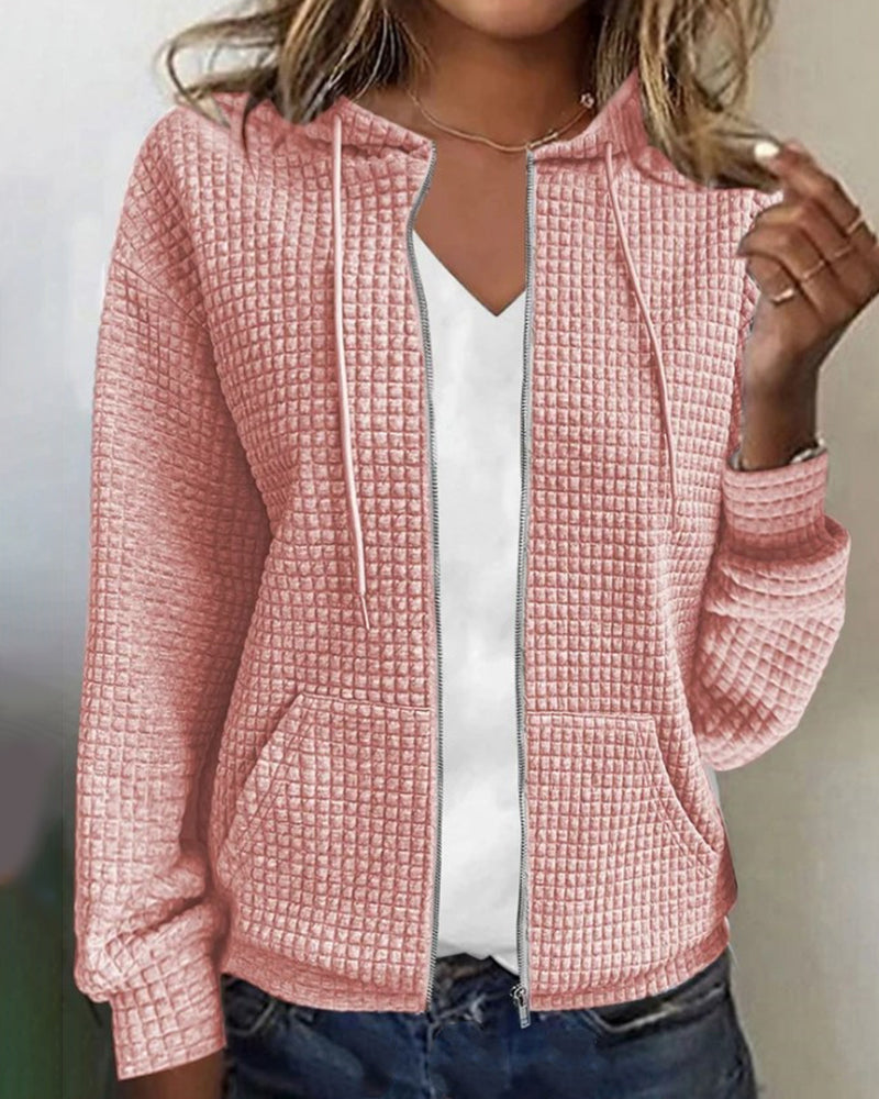 Wearclo | Women's Zip-Up Hooded Vest With Pockets