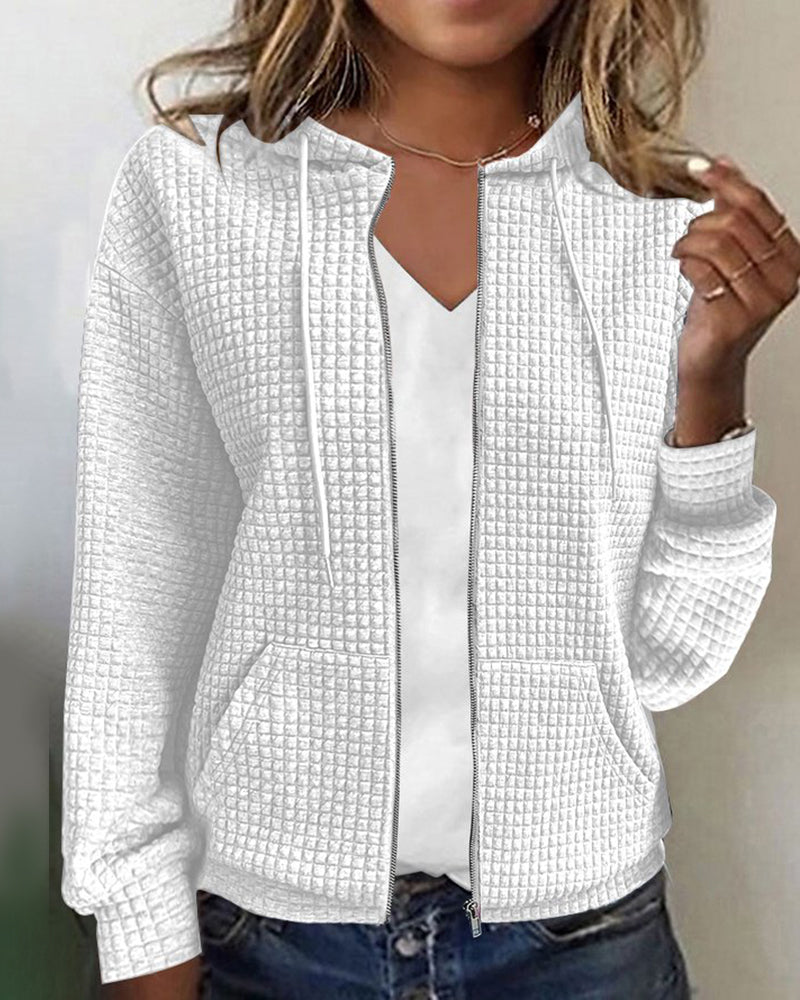 Wearclo | Women's Zip-Up Hooded Vest With Pockets