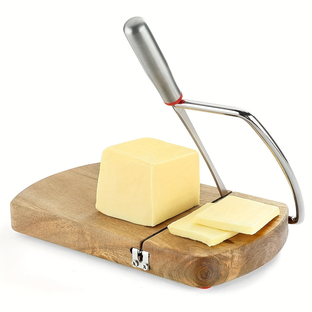 Wire Cheese Slicer with Board Base for Even Slices