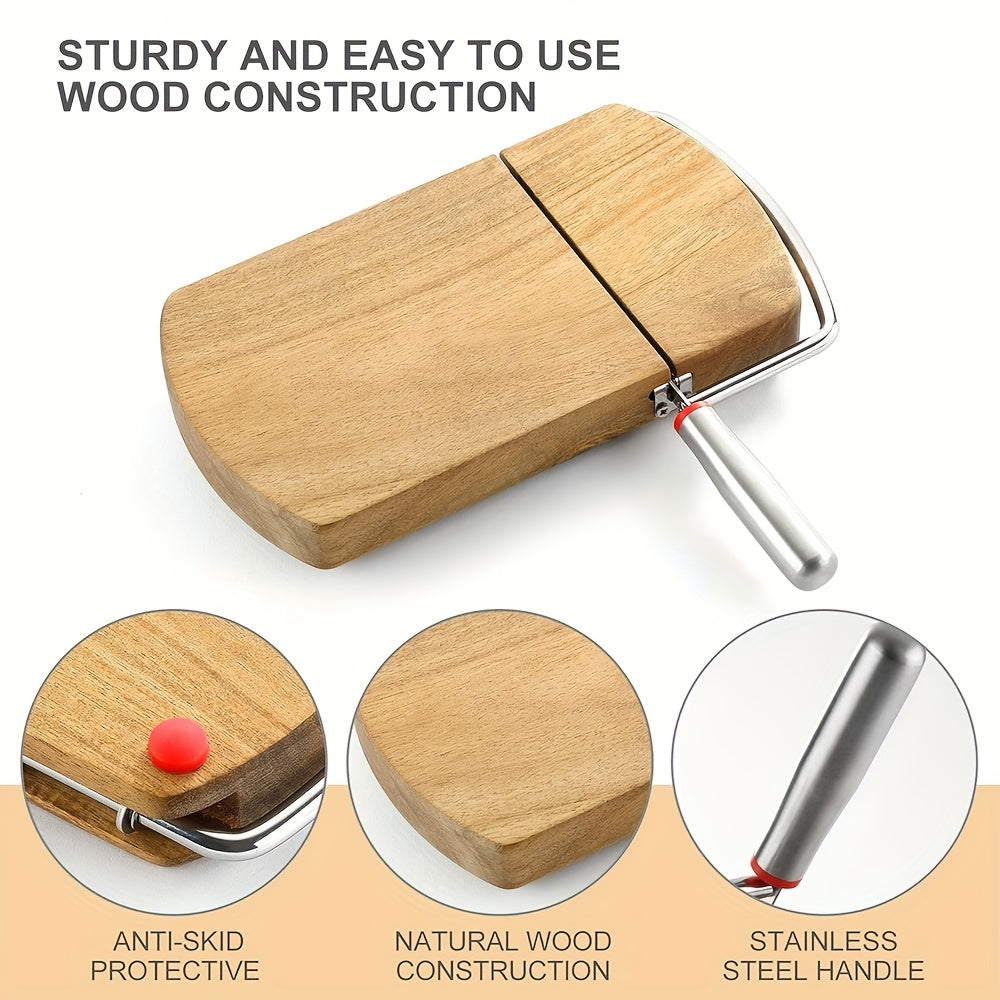 Wire Cheese Slicer with Board Base for Even Slices