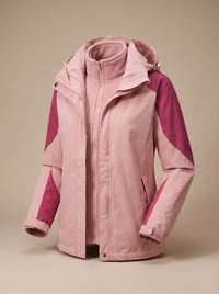 Women's 2-in-1 Hooded Softshell Fleece Outdoor Jacket
