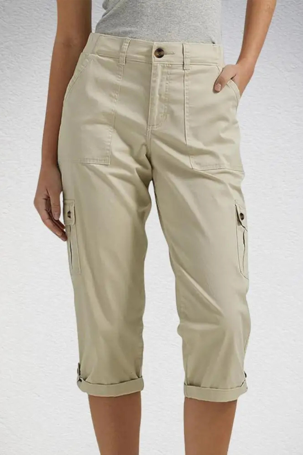 Women's Cropped Cargo Trousers