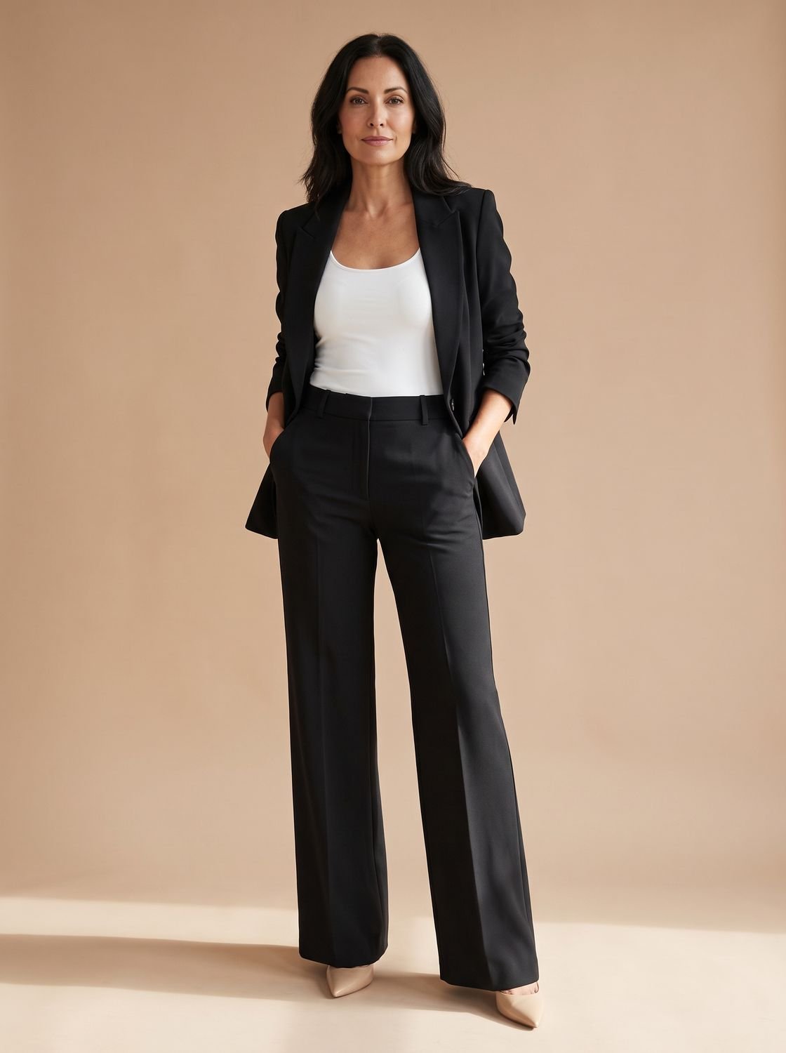Women's Elegant Two-Piece Blazer Pant Suit