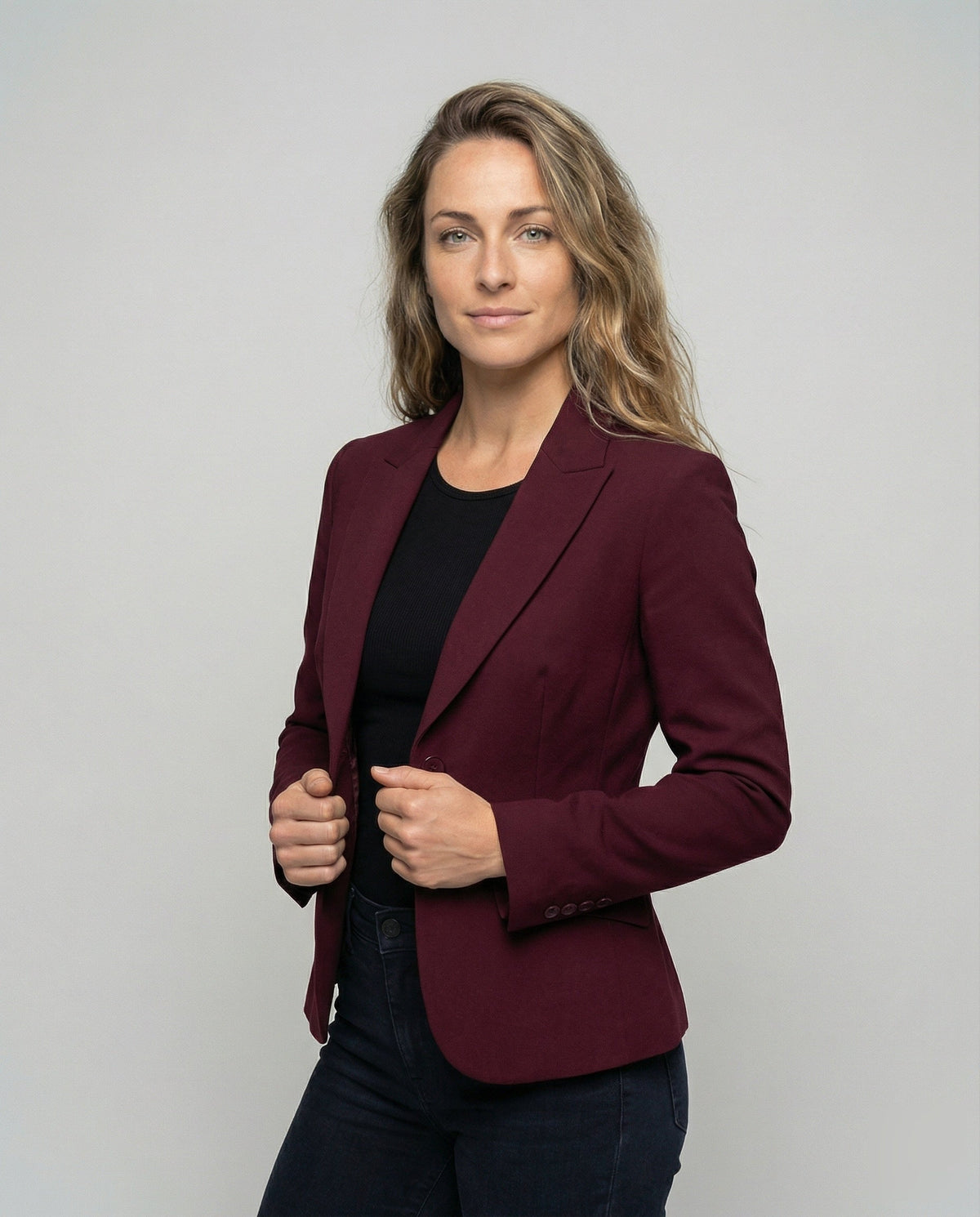 Women's Fitted Peplum Business Blazer