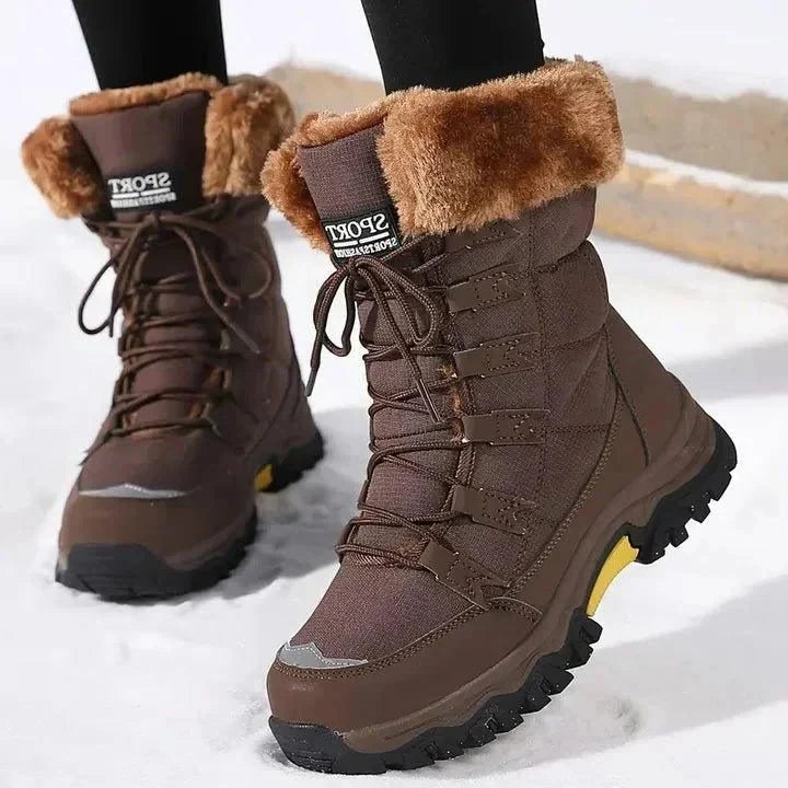 Women's Fur-Lined Lace-Up Winter Boots