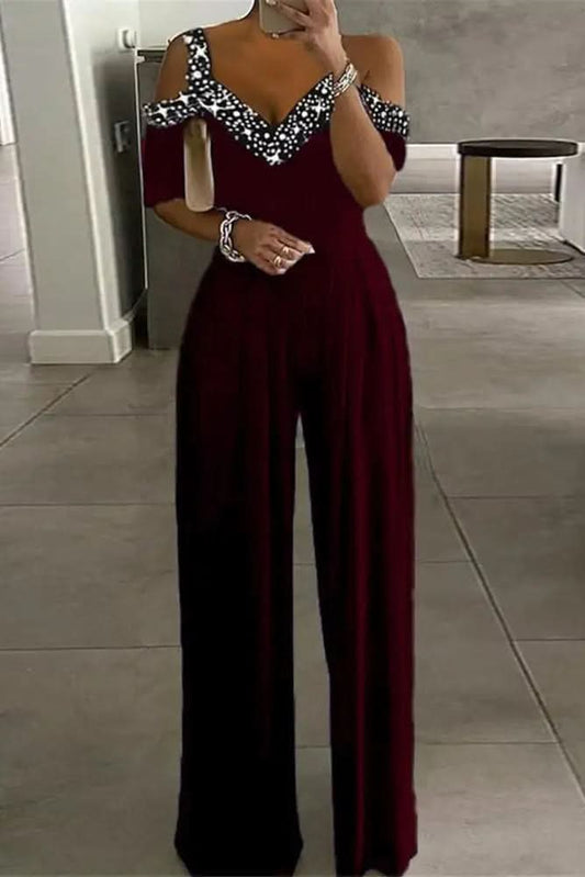 Women's Glam Rhinestone Jumpsuit