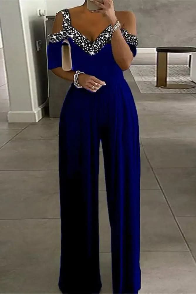 Women's Glam Rhinestone Jumpsuit