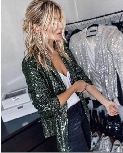 Women's Glitter Sequin Jacket