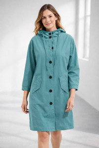 Wearclo | Mid-Length Casual Hooded Jacket