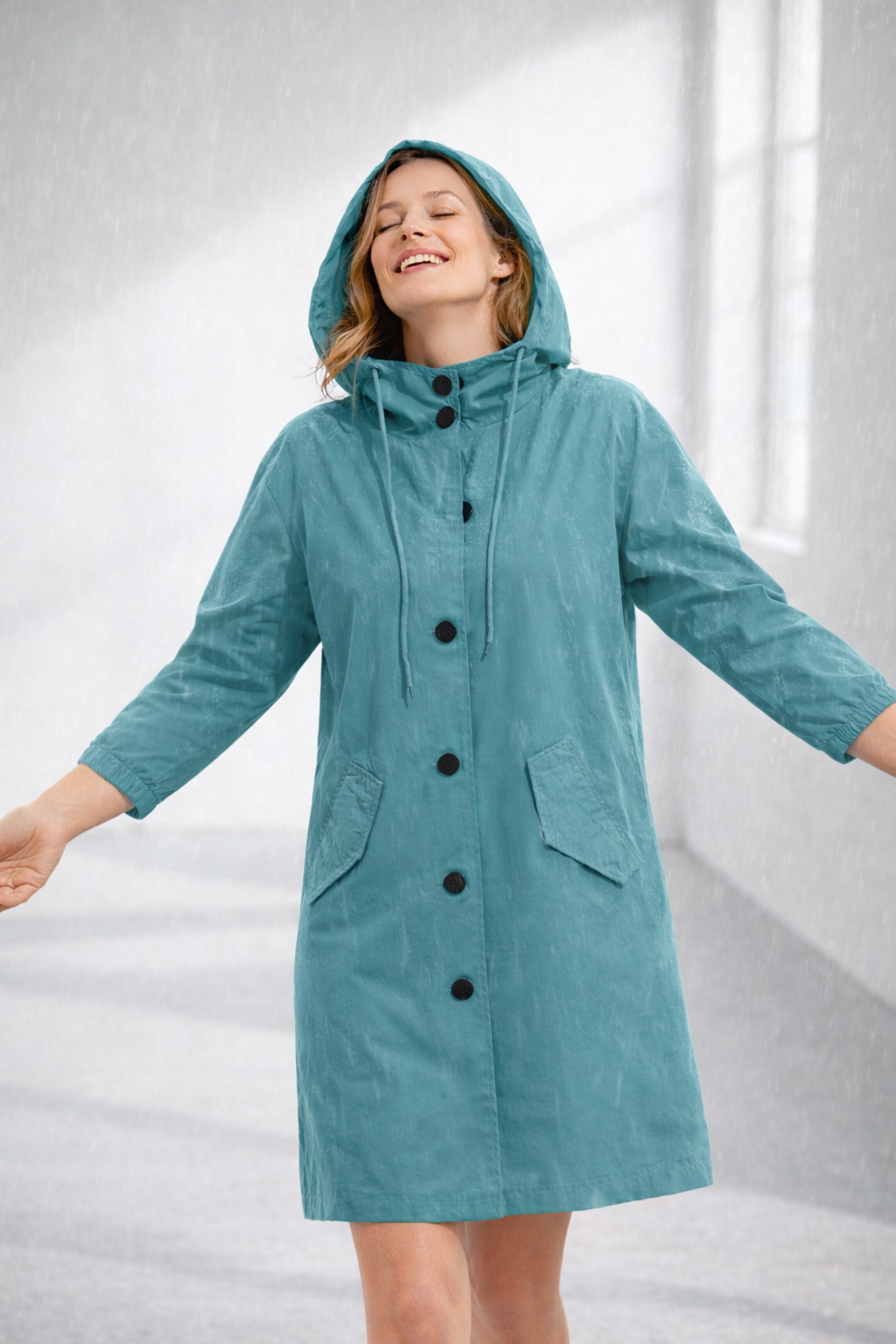 Women's Hooded Jacket in Medium Length